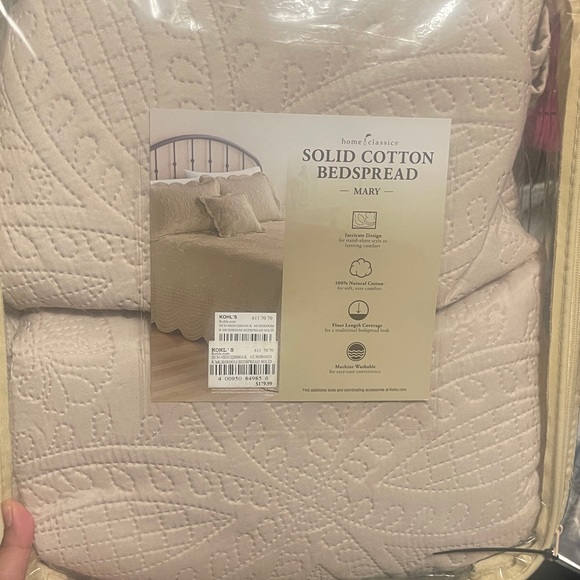 Solid cotton Bedspread - Picture 5 of 5